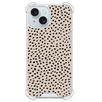 Leuke Telefoonhoesjes iPhone 15 shockproof case - Almond dots