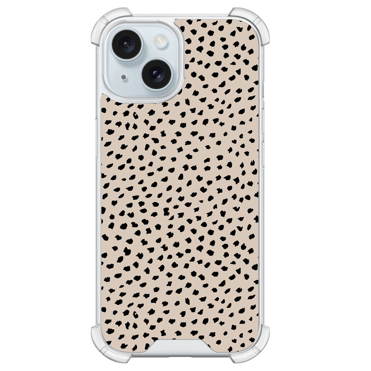 Leuke Telefoonhoesjes iPhone 15 shockproof case - Almond dots