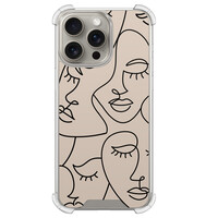 Leuke Telefoonhoesjes iPhone 15 Pro Max shockproof case - Abstract faces