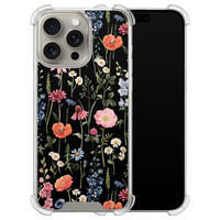 Leuke Telefoonhoesjes iPhone 15 Pro Max shockproof case - Dark flowers