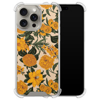 Leuke Telefoonhoesjes iPhone 15 Pro Max shockproof case - Retro flowers