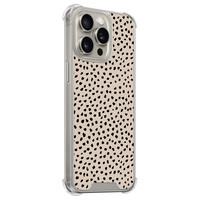 Leuke Telefoonhoesjes iPhone 15 Pro Max shockproof case - Almond dots