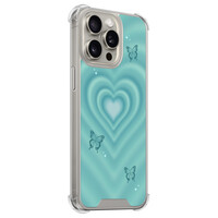 Leuke Telefoonhoesjes iPhone 15 Pro Max shockproof case - Retro hart vlinder