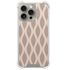 Leuke Telefoonhoesjes iPhone 15 Pro Max shockproof case - Abstract beige