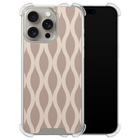 Leuke Telefoonhoesjes iPhone 15 Pro Max shockproof case - Abstract beige