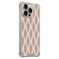 Leuke Telefoonhoesjes iPhone 15 Pro Max shockproof case - Abstract beige