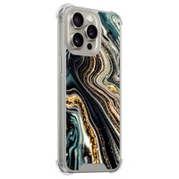 Leuke Telefoonhoesjes iPhone 15 Pro Max shockproof case - Marmer swirl