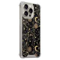 Leuke Telefoonhoesjes iPhone 15 Pro Max shockproof case - Sun, moon & stars