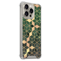 Leuke Telefoonhoesjes iPhone 15 Pro Max shockproof case - Kubus groen