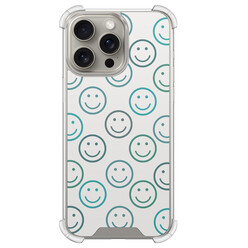 Leuke Telefoonhoesjes iPhone 15 Pro Max shockproof case - Happy faces