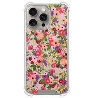 Leuke Telefoonhoesjes iPhone 15 Pro Max shockproof case - Floral garden