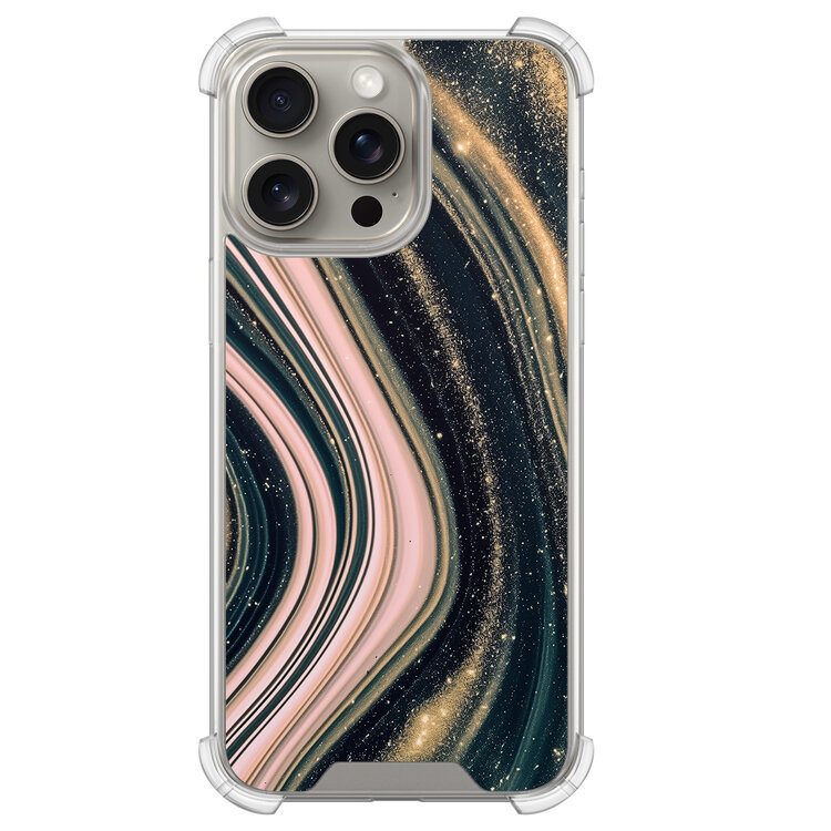 Leuke Telefoonhoesjes iPhone 15 Pro Max shockproof case - Marble waves
