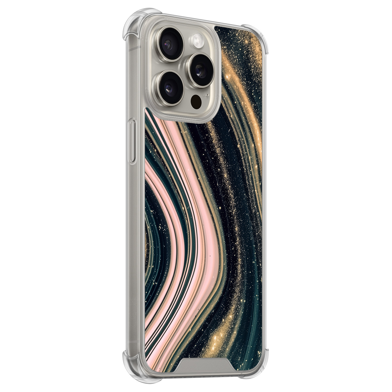 Leuke Telefoonhoesjes iPhone 15 Pro Max shockproof case - Marble waves