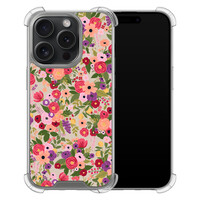 Leuke Telefoonhoesjes iPhone 15 Pro shockproof case - Floral garden