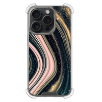 Leuke Telefoonhoesjes iPhone 15 Pro shockproof case - Marble waves