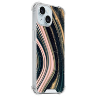 Leuke Telefoonhoesjes iPhone 15 shockproof case - Marble waves