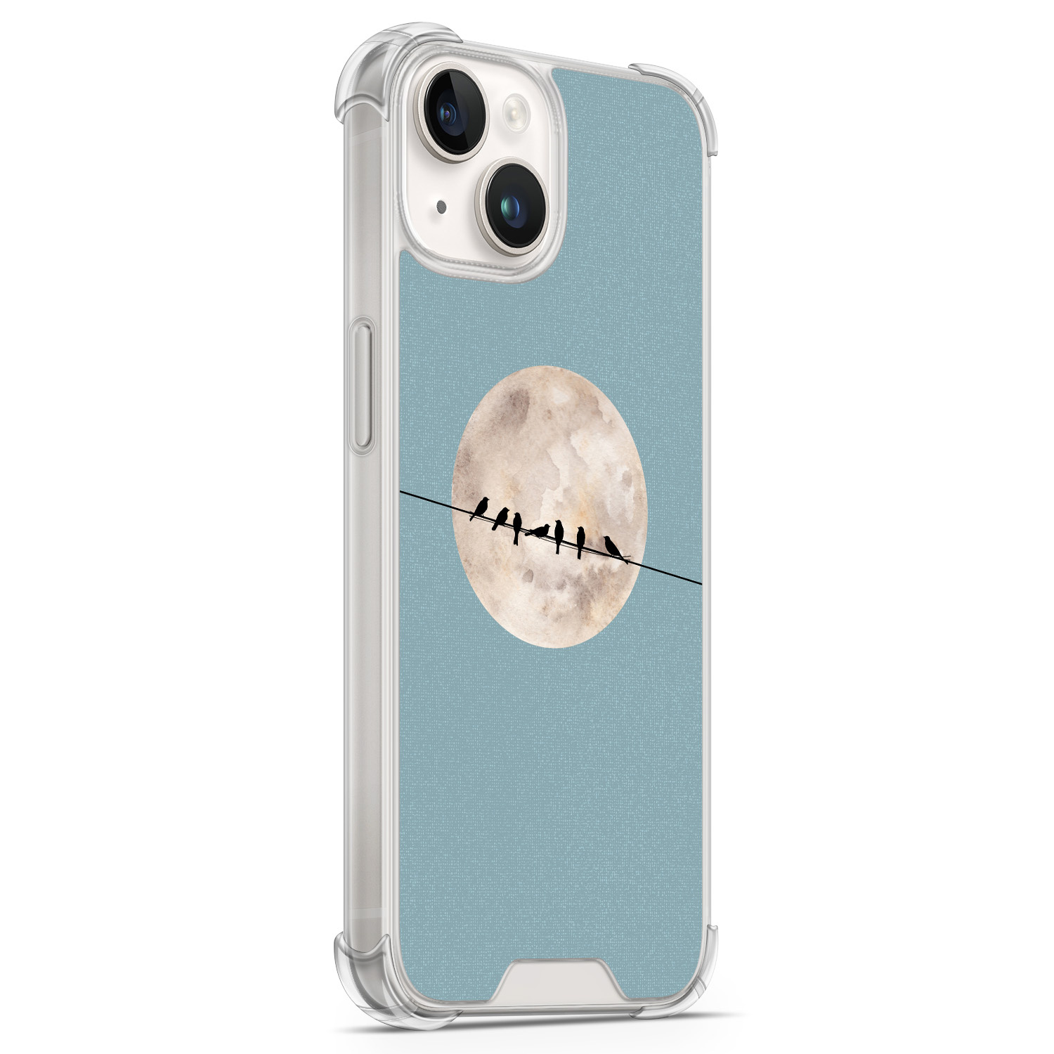 Leuke Telefoonhoesjes iPhone 14 shockproof case - Moon birds