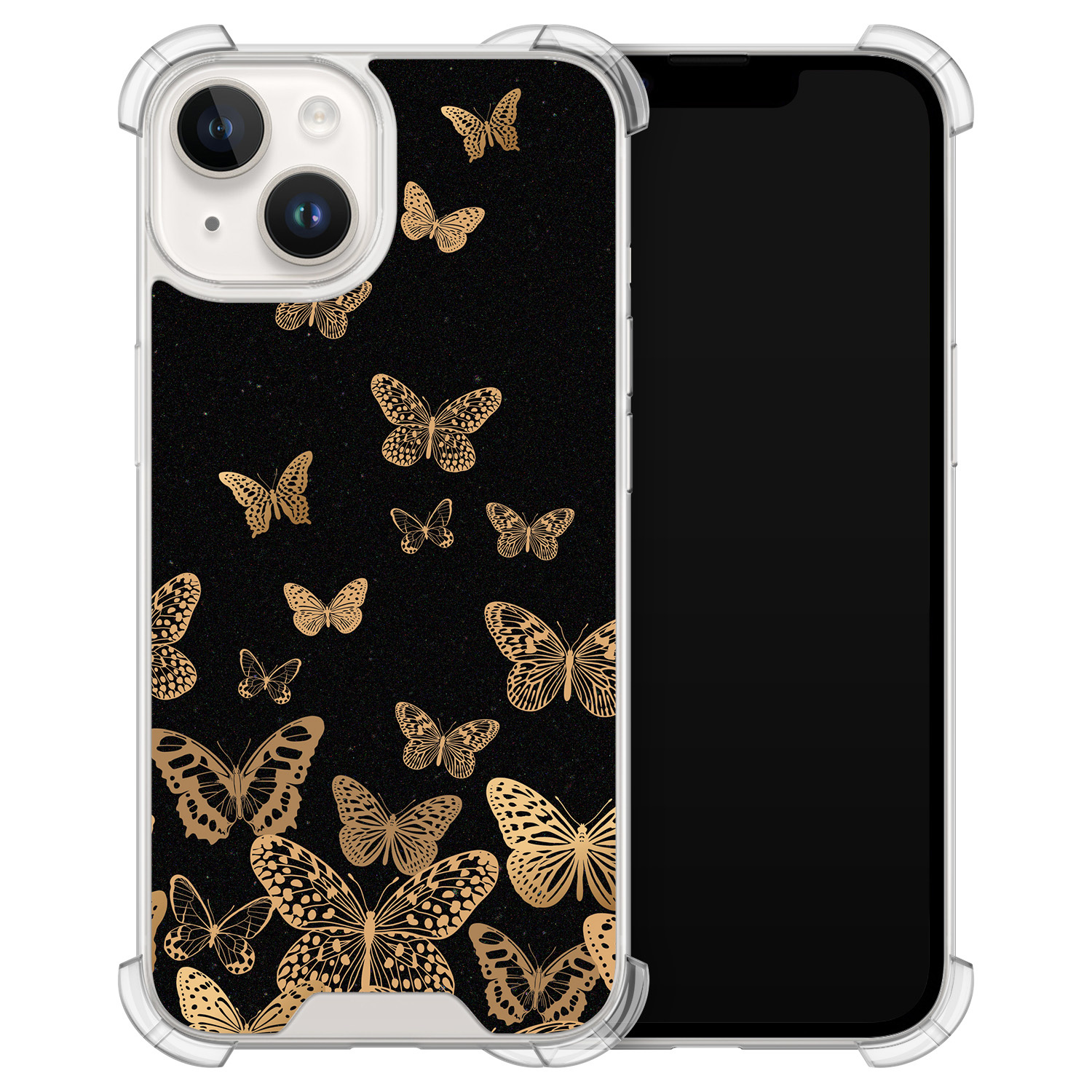 Leuke Telefoonhoesjes iPhone 14 shockproof case - Vlinders