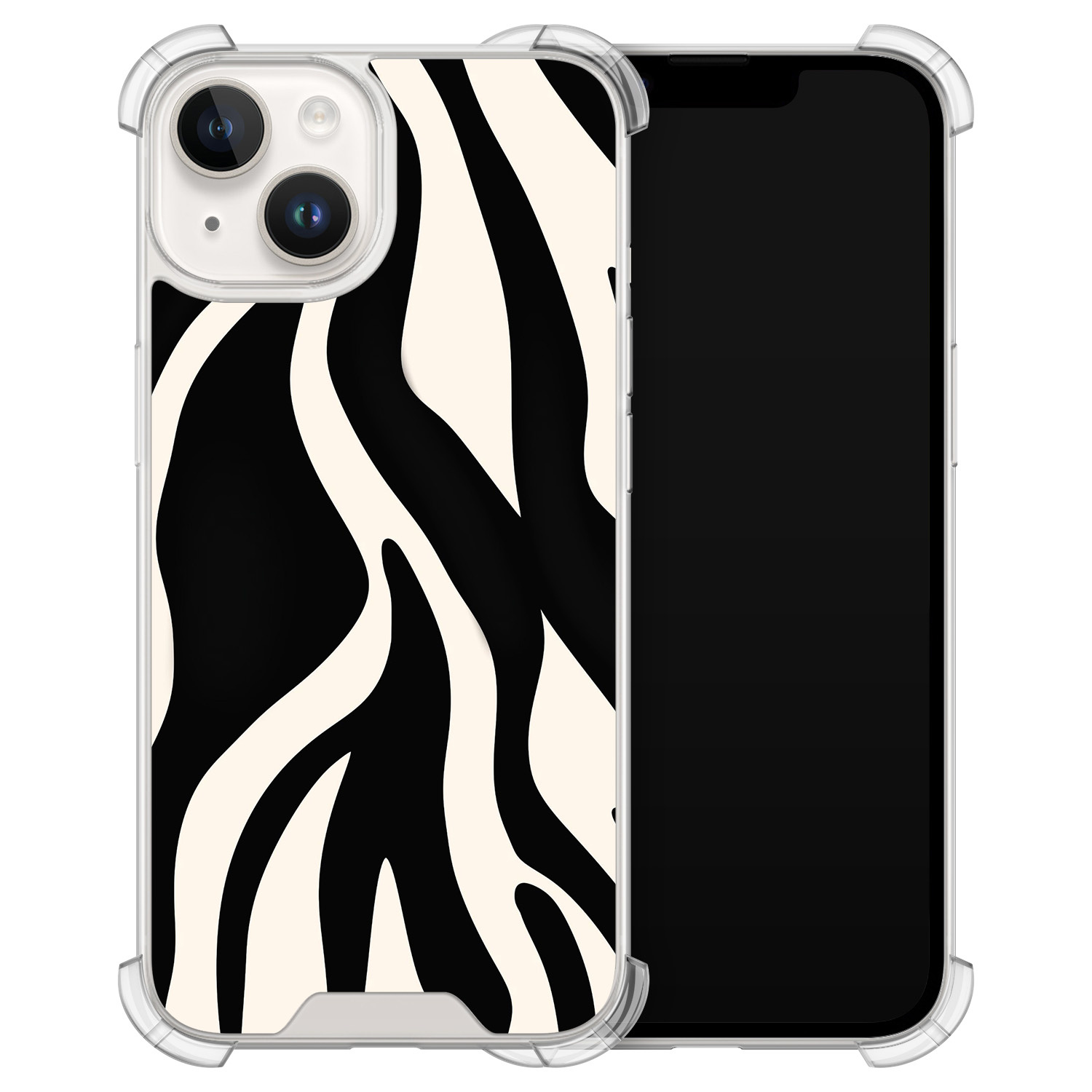 Leuke Telefoonhoesjes iPhone 14 shockproof case - Zebra