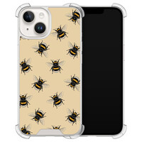 Leuke Telefoonhoesjes iPhone 14 shockproof case - Bee happy