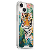 Leuke Telefoonhoesjes iPhone 14 shockproof case - Tijger in de jungle