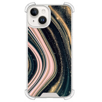 Leuke Telefoonhoesjes iPhone 14 shockproof case - Marble waves