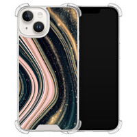 Leuke Telefoonhoesjes iPhone 14 shockproof case - Marble waves