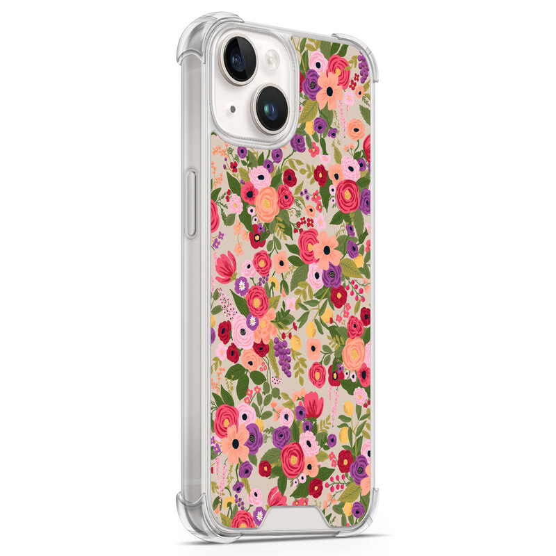 Leuke Telefoonhoesjes iPhone 14 shockproof case - Floral garden