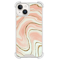 Leuke Telefoonhoesjes iPhone 14 shockproof case - Marmer twist