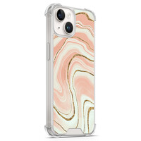 Leuke Telefoonhoesjes iPhone 14 shockproof case - Marmer twist