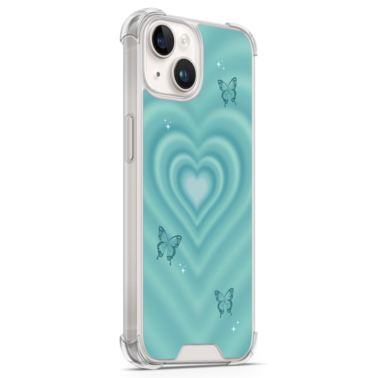 Leuke Telefoonhoesjes iPhone 14 shockproof case - Retro hart vlinder