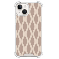 Leuke Telefoonhoesjes iPhone 14 shockproof case - Abstract beige