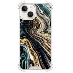 Leuke Telefoonhoesjes iPhone 14 shockproof case - Marmer swirl