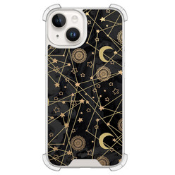 Leuke Telefoonhoesjes iPhone 14 shockproof case - Sun, moon & stars