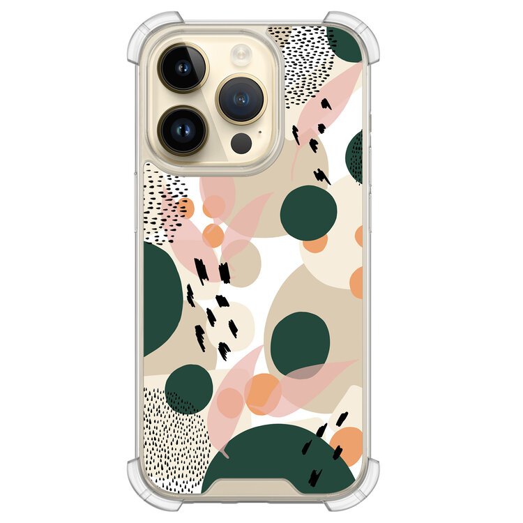 Leuke Telefoonhoesjes iPhone 14 Pro shockproof case - Abstract painted