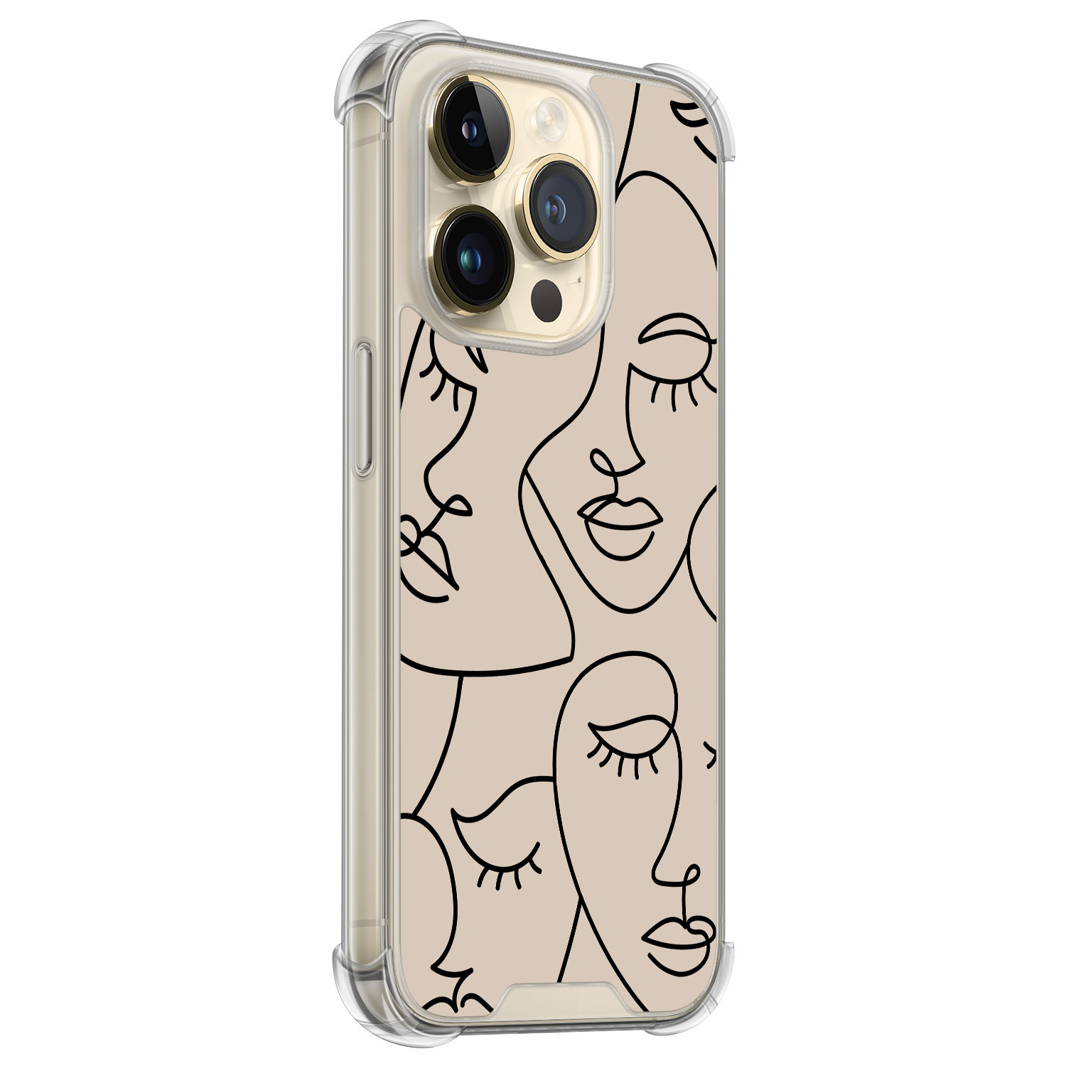 Leuke Telefoonhoesjes iPhone 14 Pro shockproof case - Abstract faces