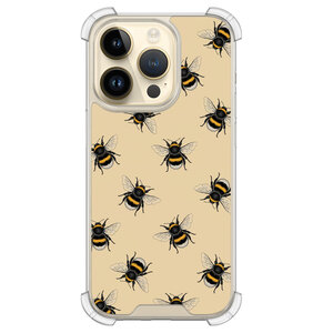 Leuke Telefoonhoesjes iPhone 14 Pro shockproof case - Bee happy