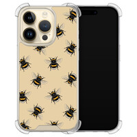 Leuke Telefoonhoesjes iPhone 14 Pro shockproof case - Bee happy