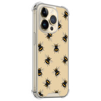 Leuke Telefoonhoesjes iPhone 14 Pro shockproof case - Bee happy