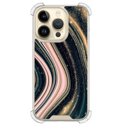Leuke Telefoonhoesjes iPhone 14 Pro shockproof case - Marble waves