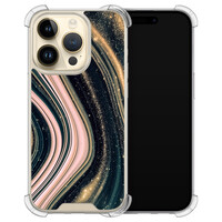 Leuke Telefoonhoesjes iPhone 14 Pro shockproof case - Marble waves