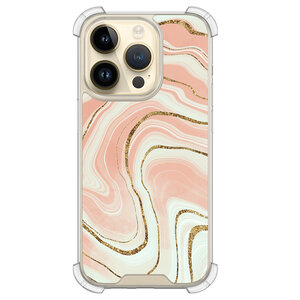 Leuke Telefoonhoesjes iPhone 14 Pro shockproof case - Marmer twist