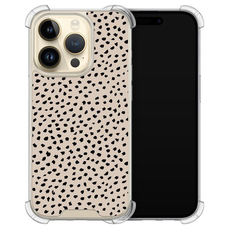 Leuke Telefoonhoesjes iPhone 14 Pro shockproof case - Almond dots