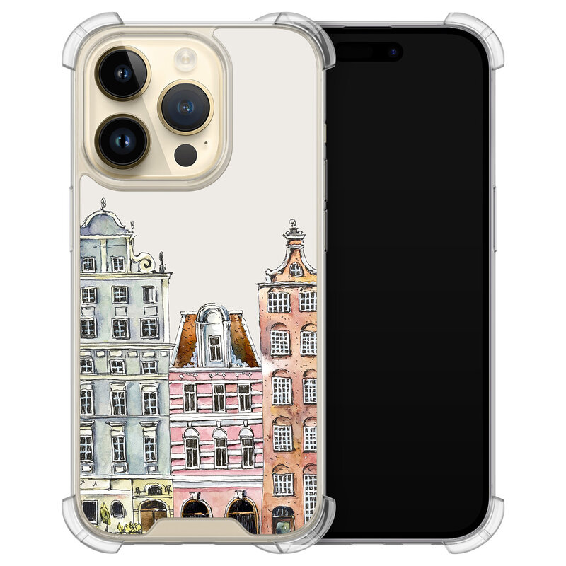 Leuke Telefoonhoesjes iPhone 14 Pro shockproof case - Grachtenpandjes