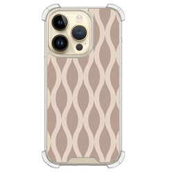 Leuke Telefoonhoesjes iPhone 14 Pro shockproof case - Abstract beige