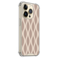 Leuke Telefoonhoesjes iPhone 14 Pro shockproof case - Abstract beige