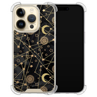 Leuke Telefoonhoesjes iPhone 14 Pro shockproof case - Sun, moon & stars