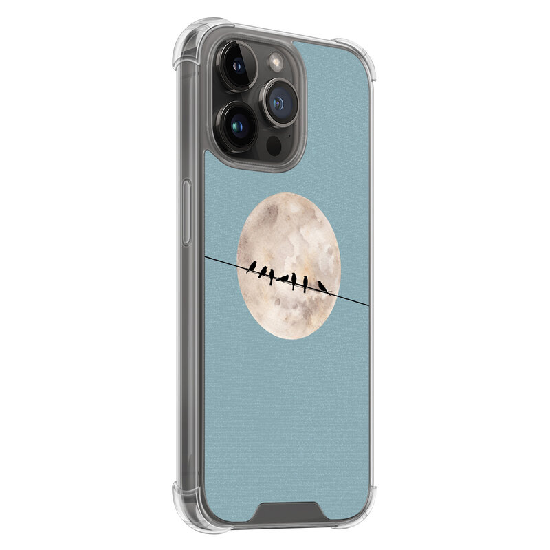 Leuke Telefoonhoesjes iPhone 14 Pro Max shockproof case - Moon birds