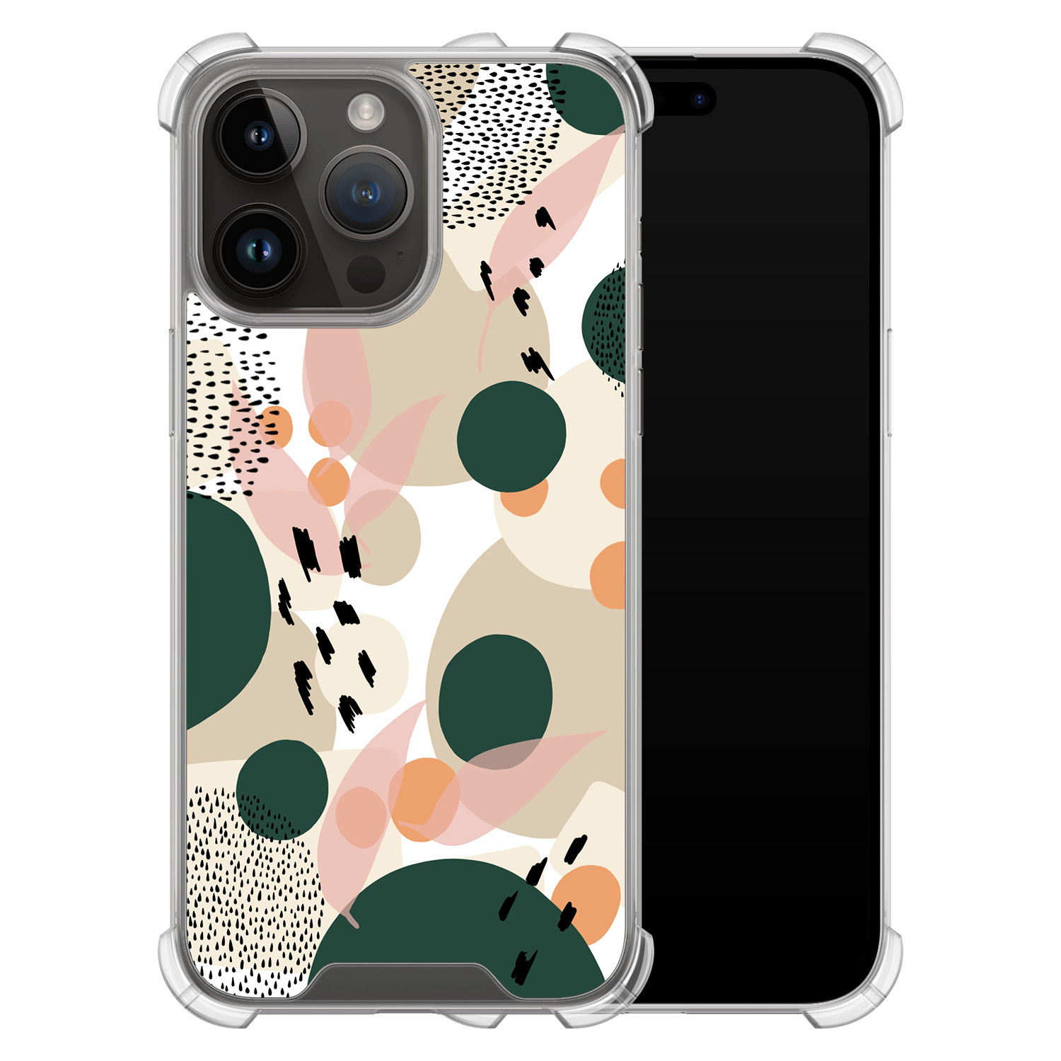 Leuke Telefoonhoesjes iPhone 14 Pro Max shockproof case - Abstract painted