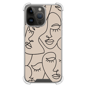 Leuke Telefoonhoesjes iPhone 14 Pro Max shockproof case - Abstract faces